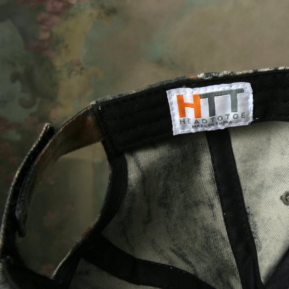 TPH Camo Baseball Cap with Fishing Hook Pin on Bill Adjustable - Picture 8 of 9